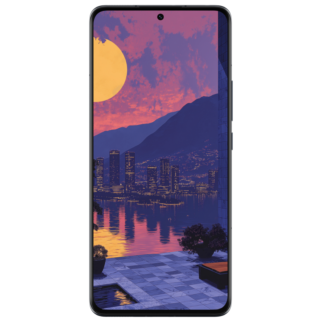 PURPLE HIDDEN OASIS MOBILE WALLPAPER