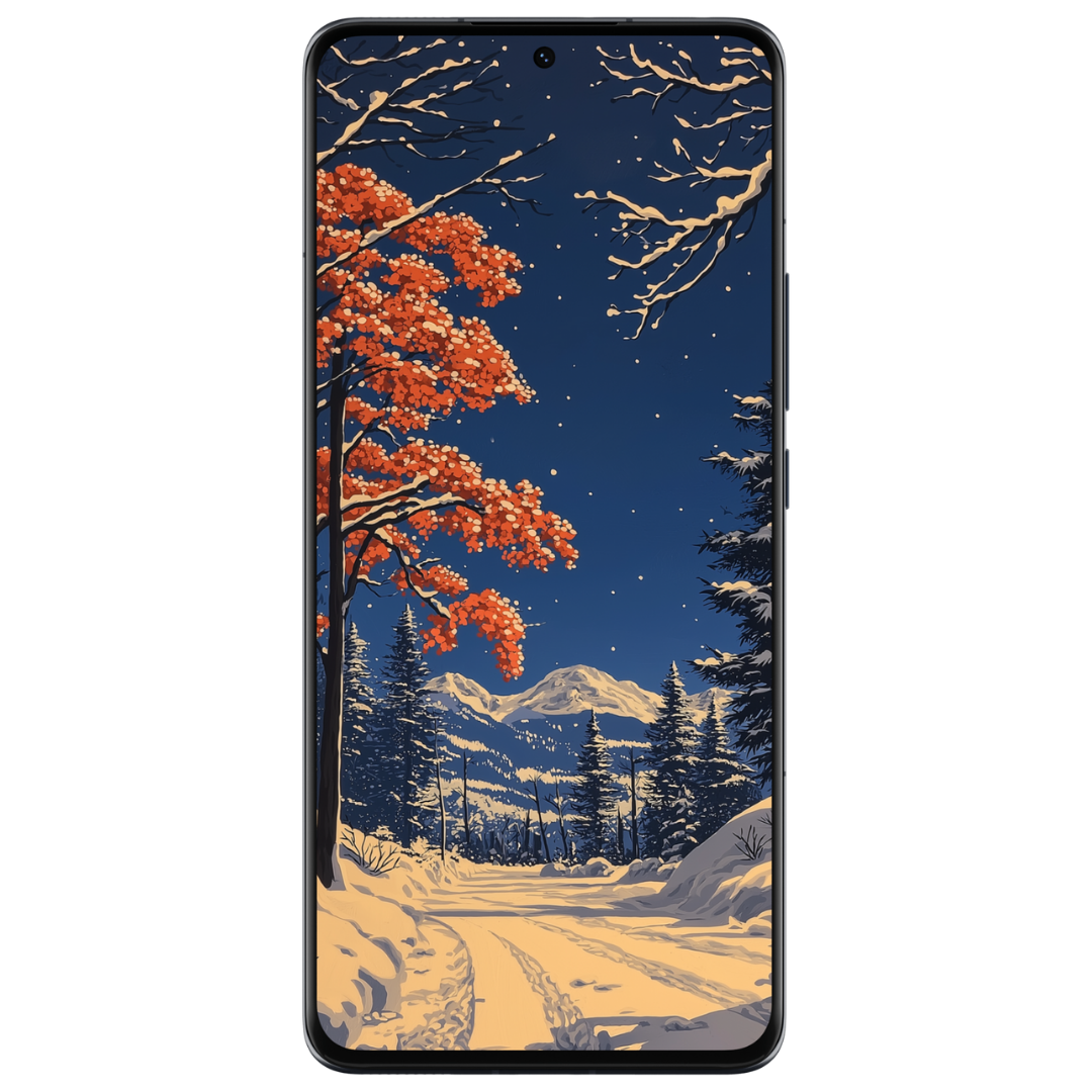 WOODLAND WINTER MOBILE WALLPAPER