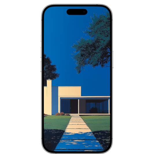 MODERN HOME ON THE HILL MOBILE WALLPAPER