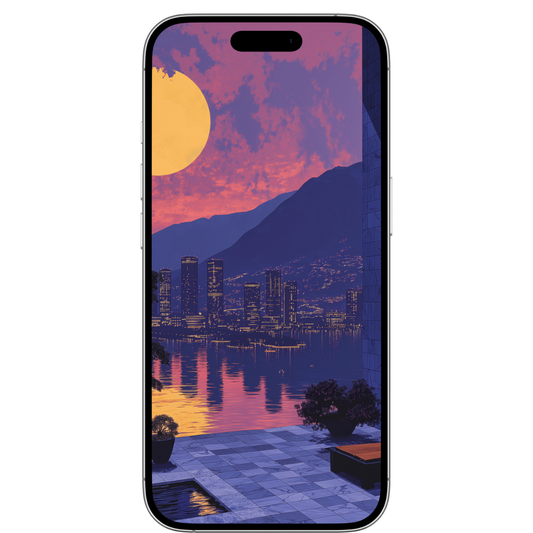 PURPLE HIDDEN OASIS MOBILE WALLPAPER