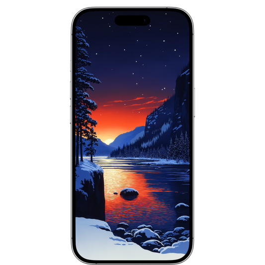 FROZEN ESTES LAKE MOBILE WALLPAPER