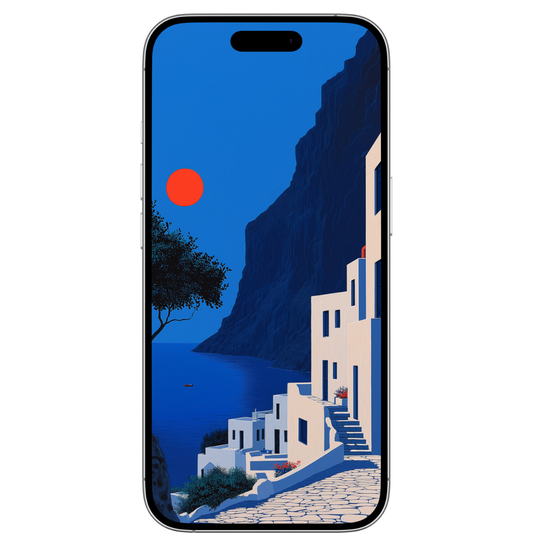 SANTORINI BOAT MOBILE WALLPAPER