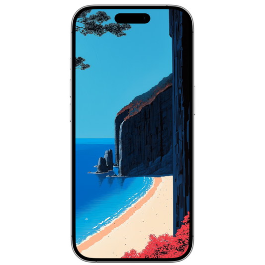 BLACK WALL BEACH MOBILE WALLPAPER