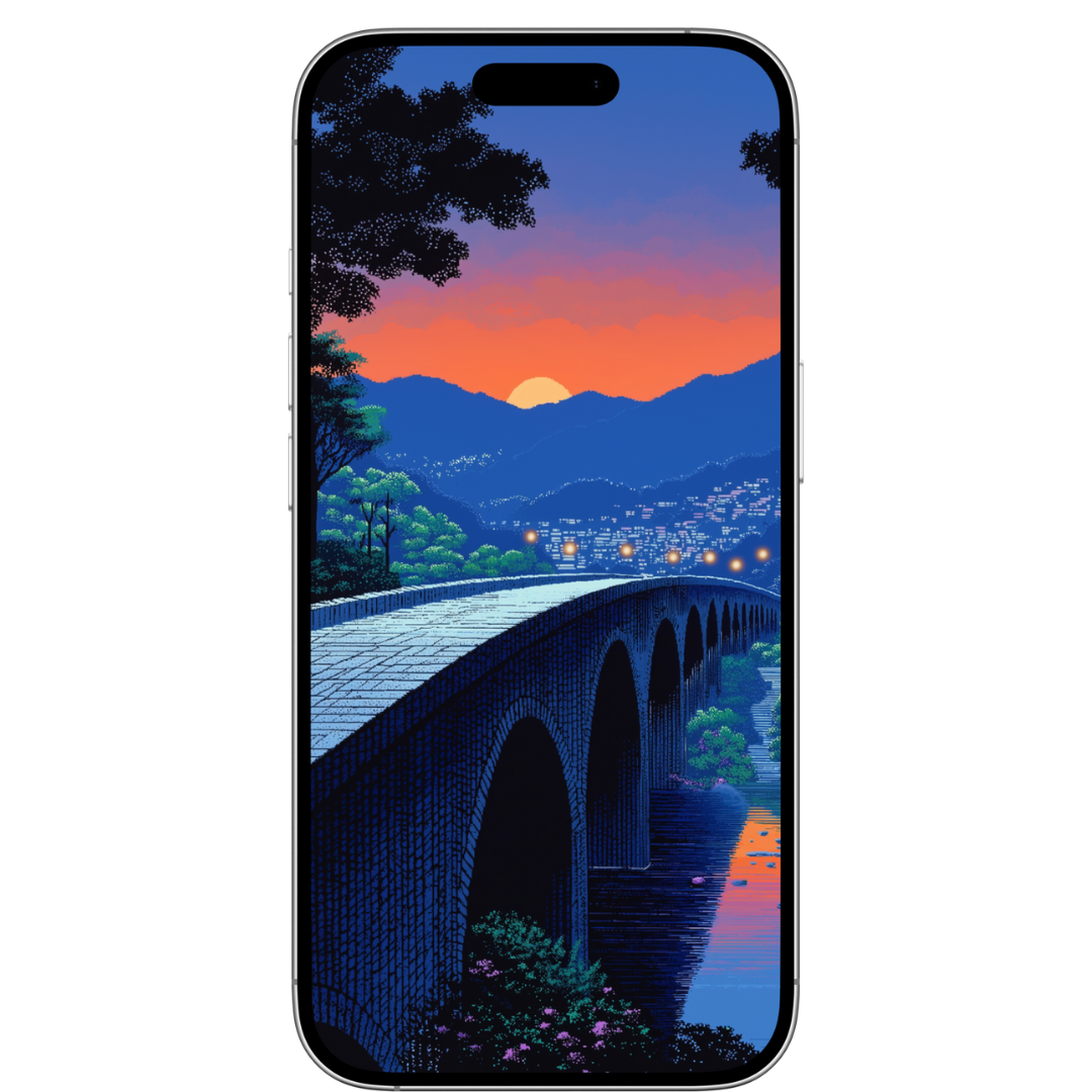 PIXEL BRIDGE MOBILE WALLPAPER
