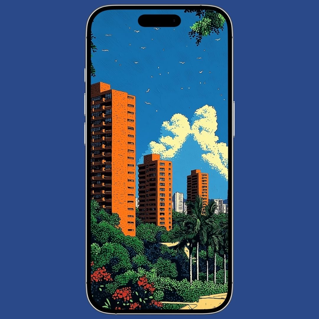 retro wallpaper mobilephone