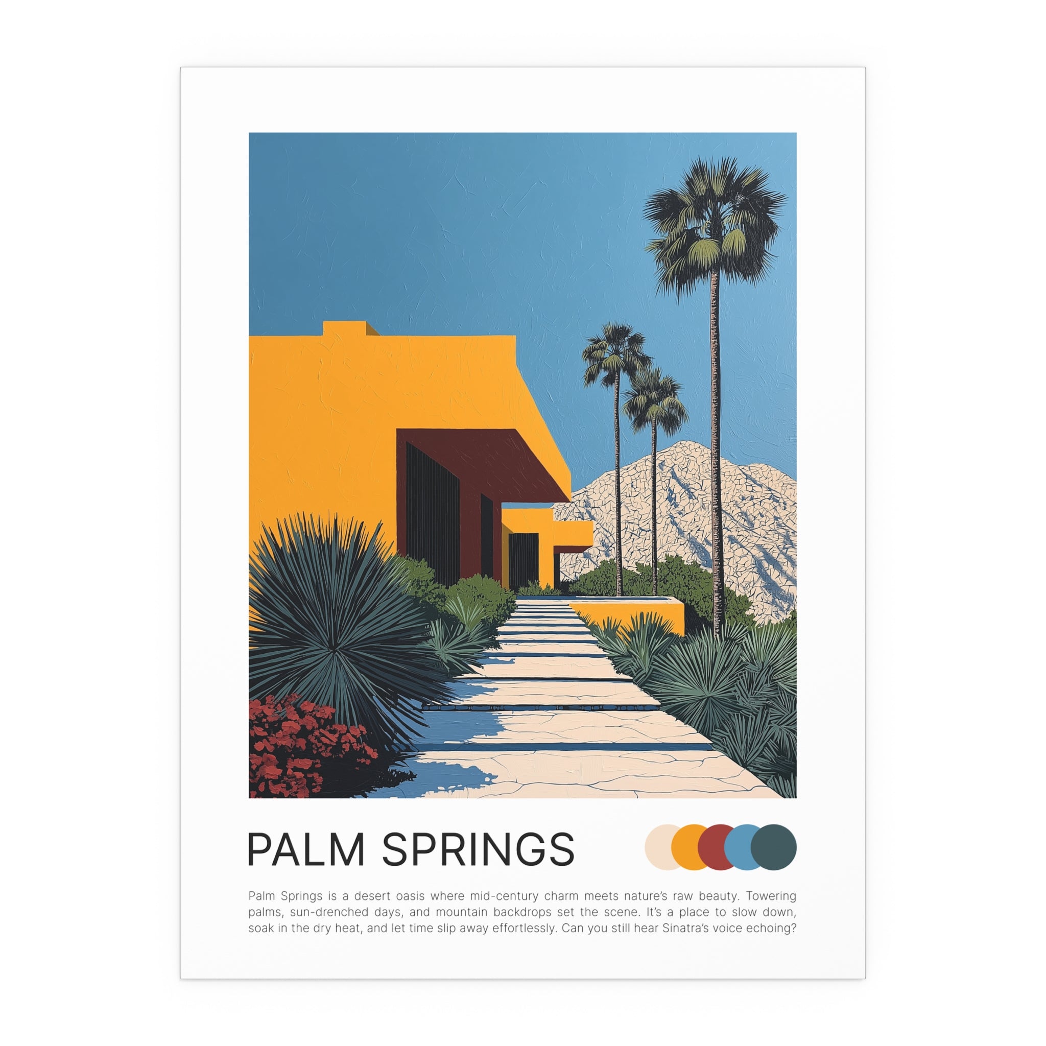 PALM SPRINGS POSTCARD POSTER