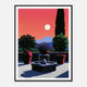 Moonlit Fountain - Framed