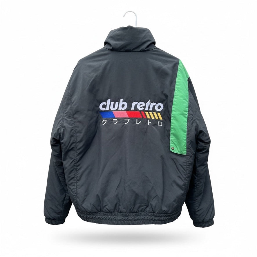 Black and Green Mountain Goat Ski Jacket - Size L