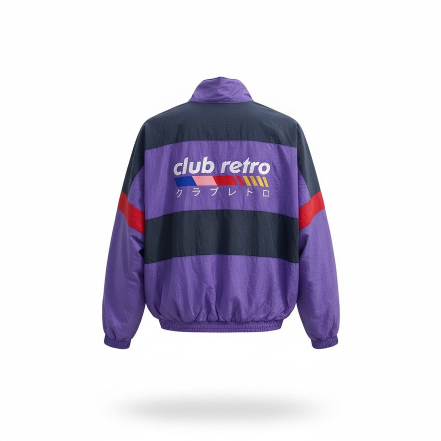 Purple & Black Windbreaker - Size S/M