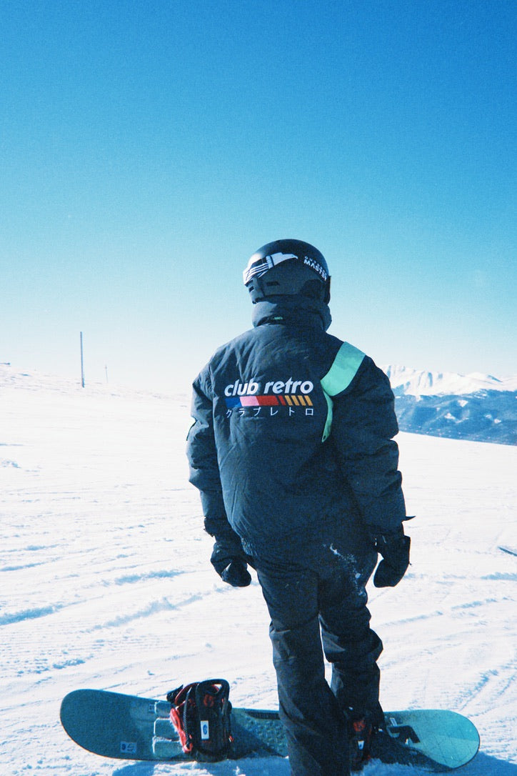 Black and Green Mountain Goat Ski Jacket - Size L
