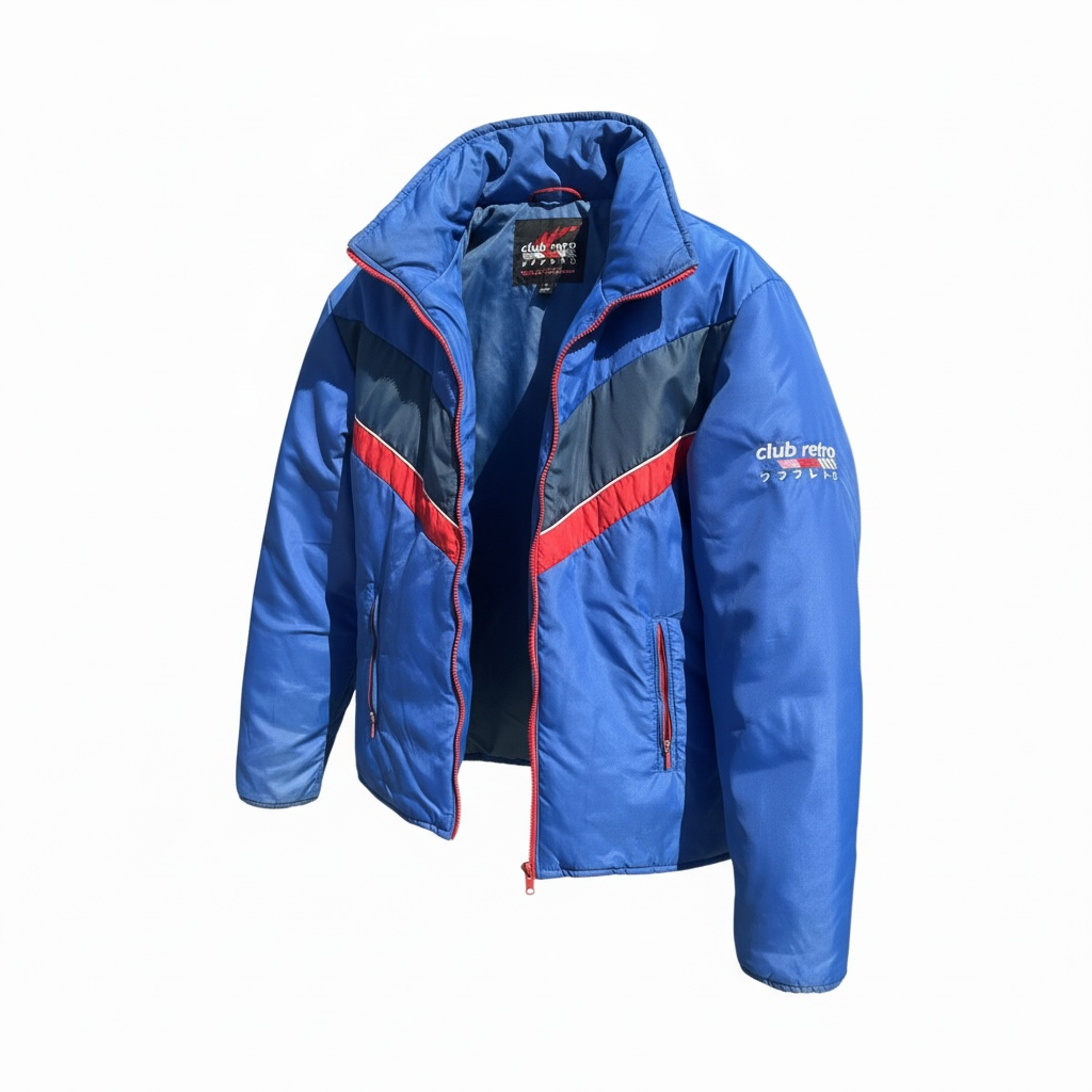 Blue and Red Retro Puffer - Size XL