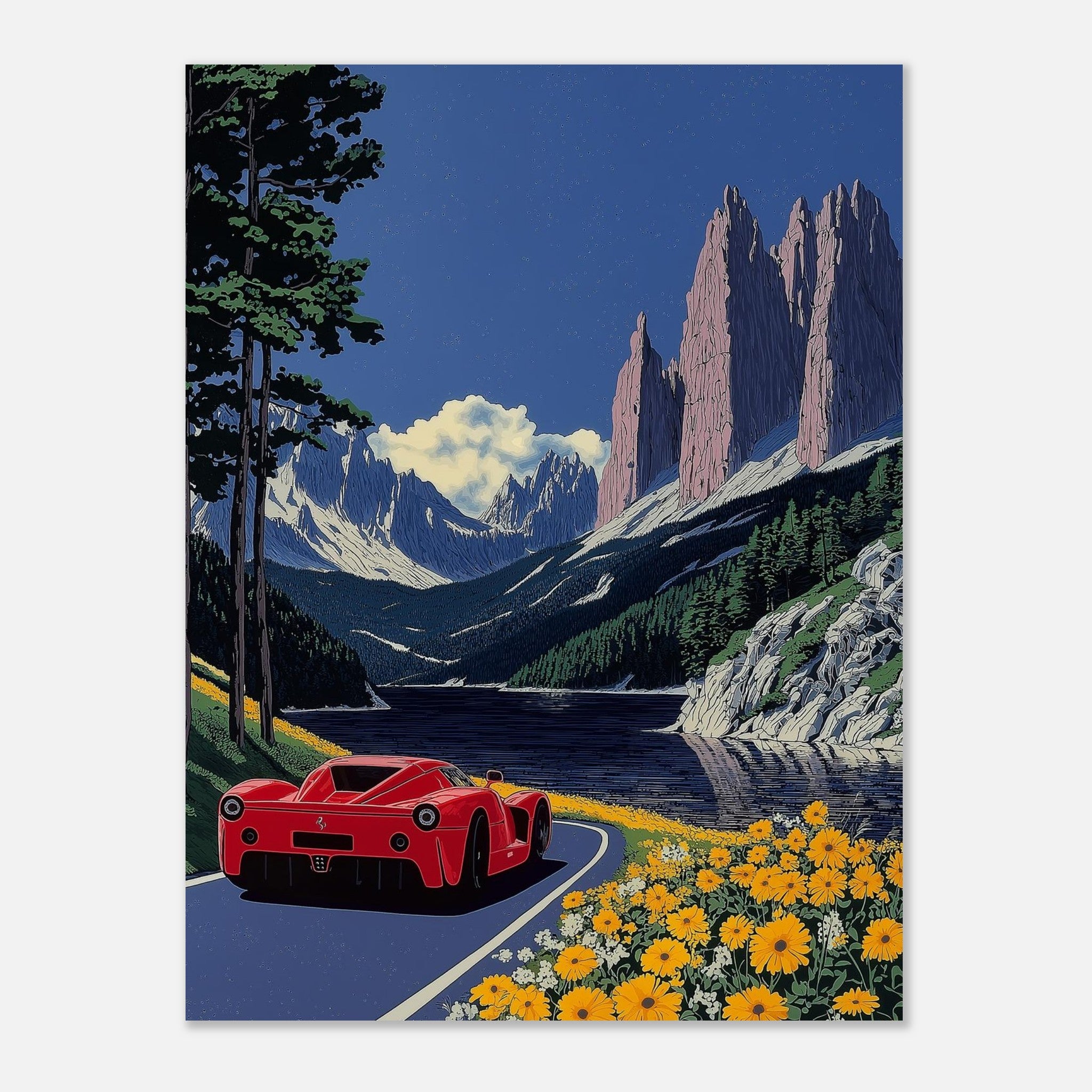 ITALIAN PERFORMANCE SEMI-GLOSSY POSTER – CLUB RETRO
