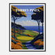 Torrey Pines CA Text Poster - Framed