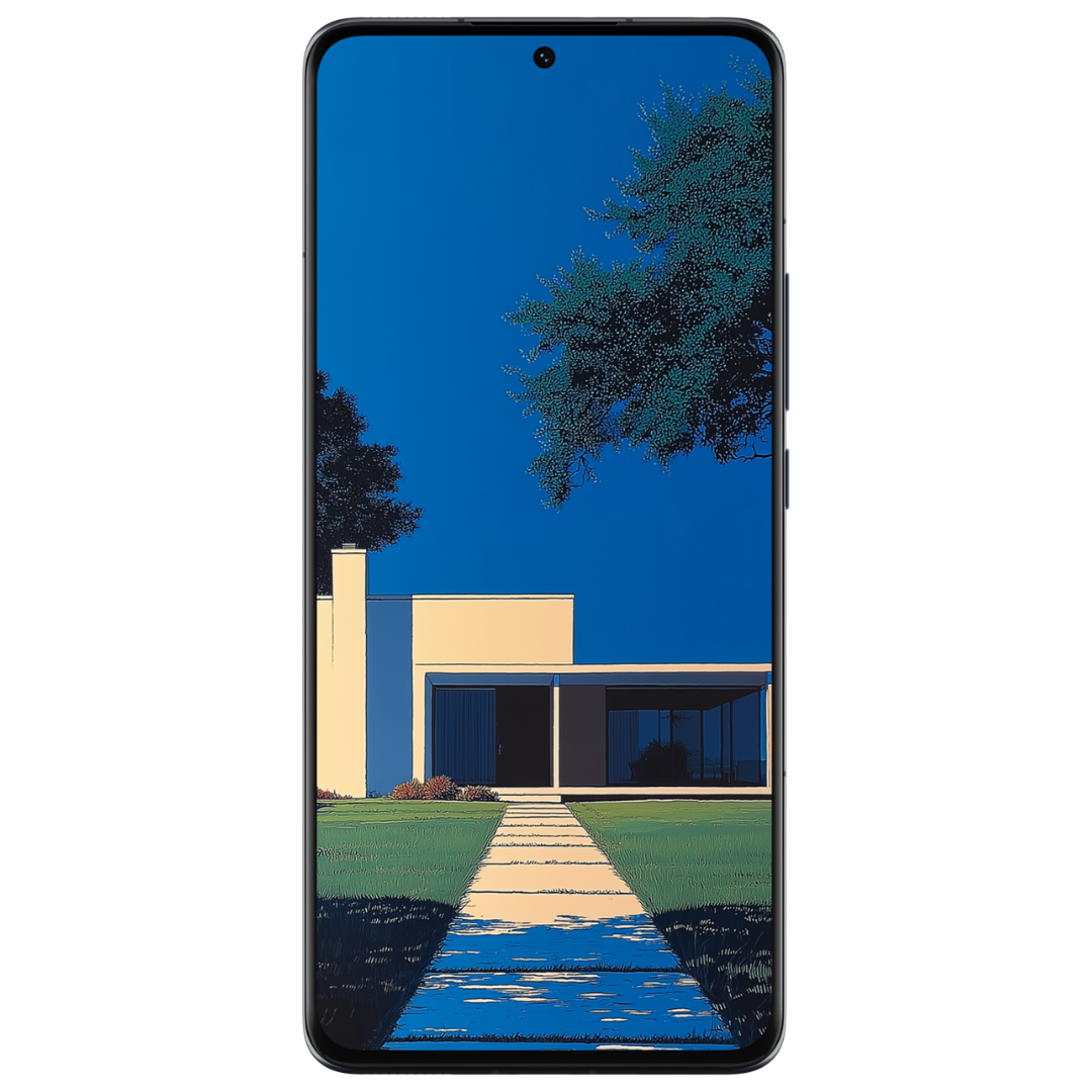 MODERN HOME ON THE HILL MOBILE WALLPAPER