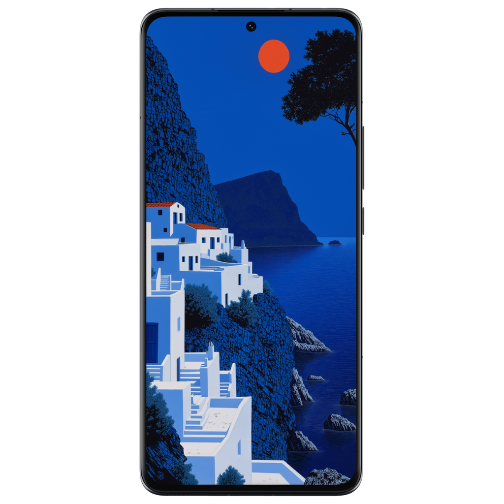 CLIFF VILLAGE OF OIA MOBILE WALLPAPER