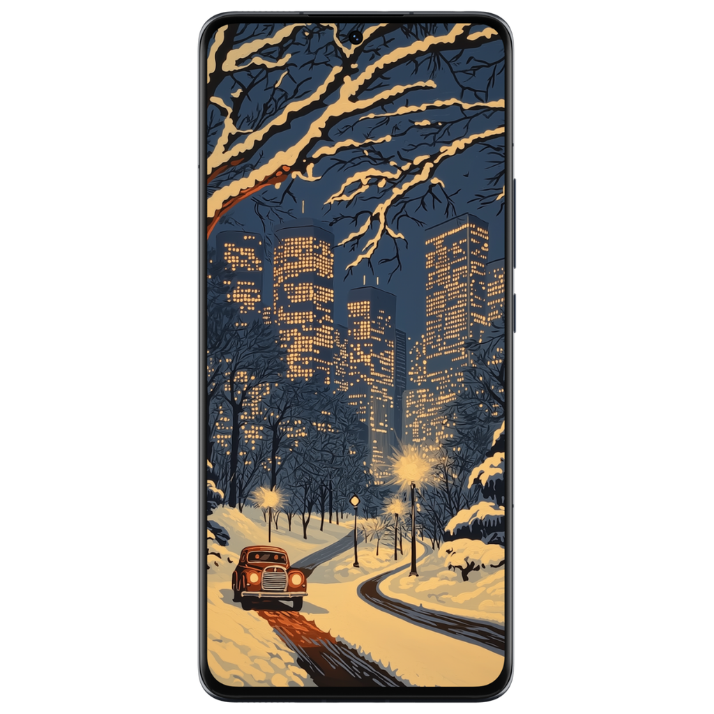 CHRISTMAS IN CENTRAL PARK MOBILE WALLPAPER