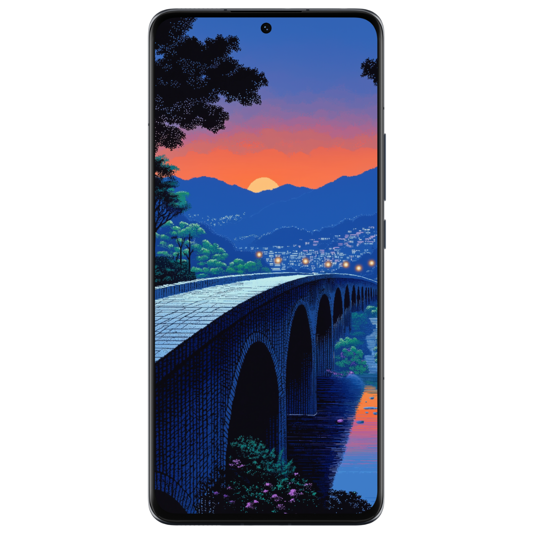 PIXEL BRIDGE MOBILE WALLPAPER