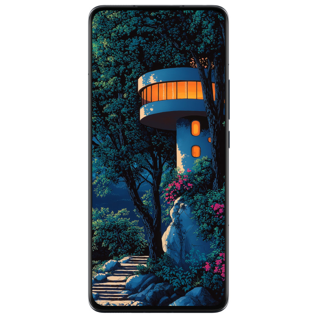 SPACE TREE HOUSE MOBILE WALLPAPER