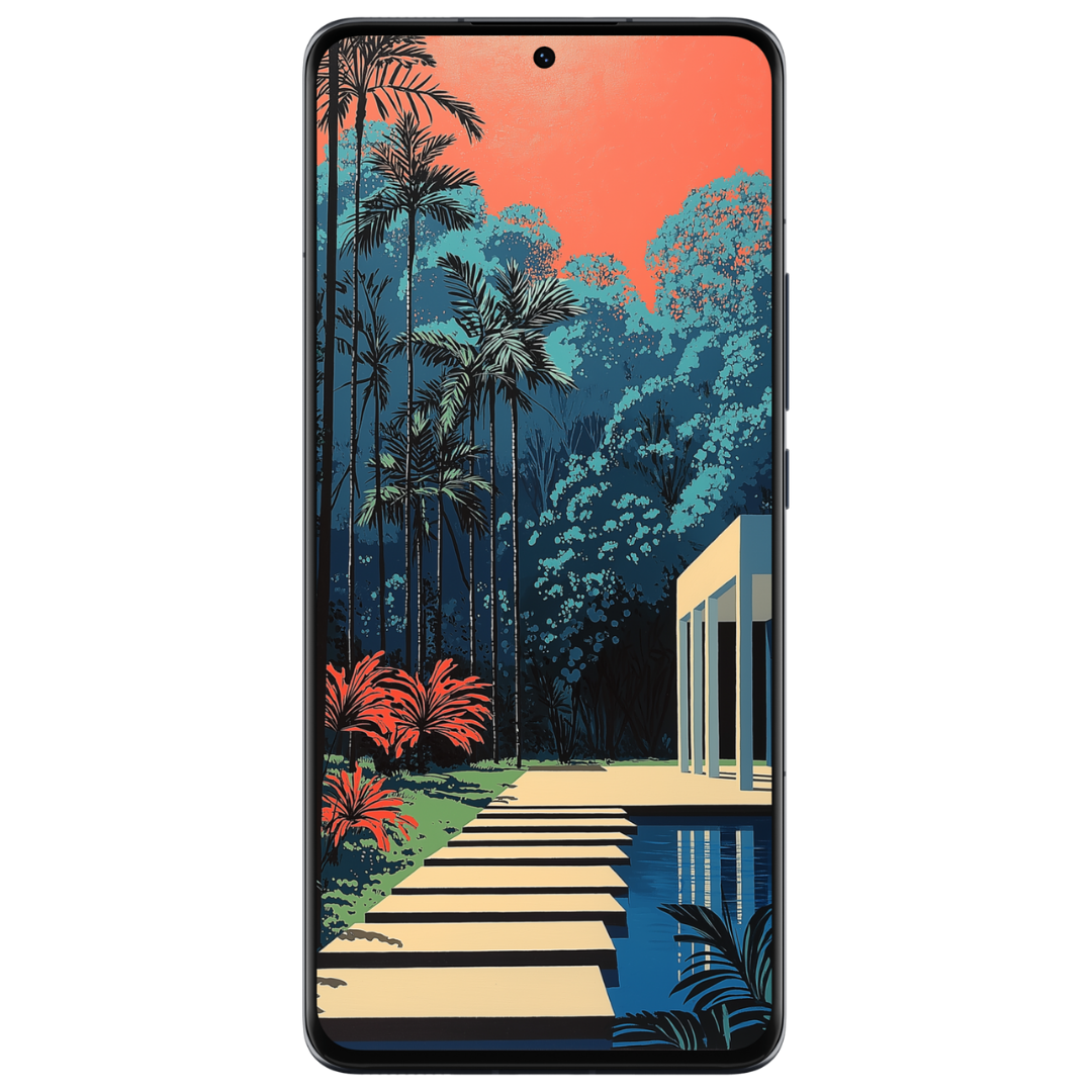 JUNGLE POOL PATH MOBILE WALLPAPER