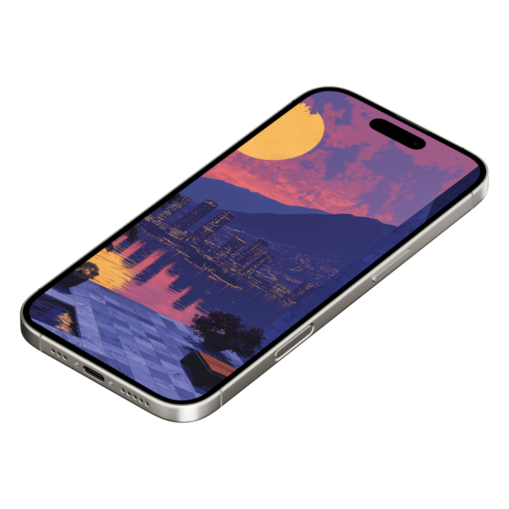 PURPLE HIDDEN OASIS MOBILE WALLPAPER