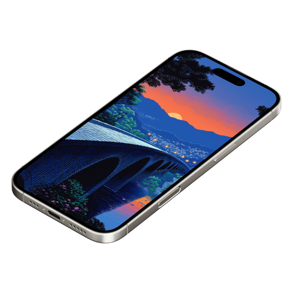 PIXEL BRIDGE MOBILE WALLPAPER