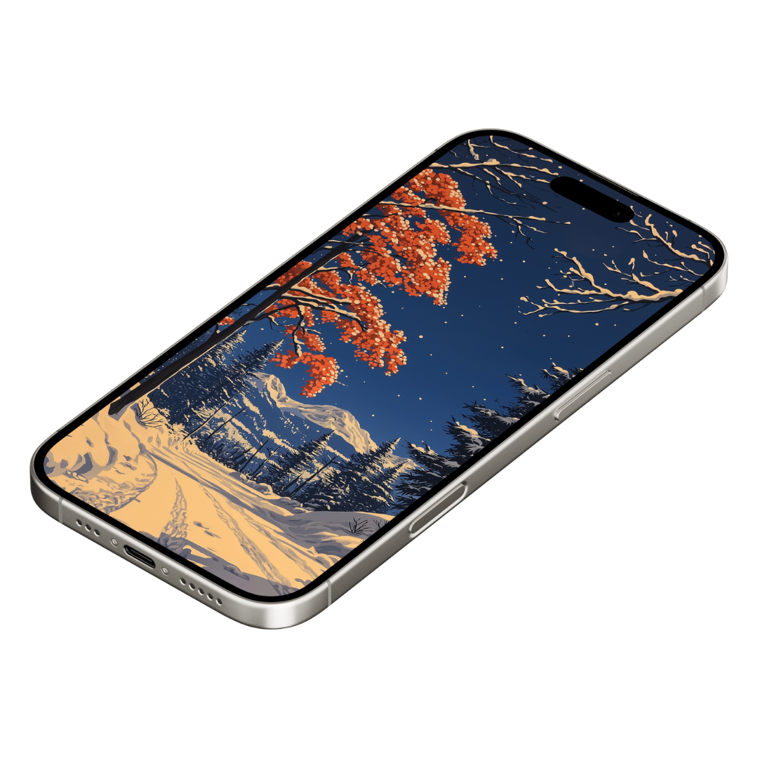 WOODLAND WINTER MOBILE WALLPAPER