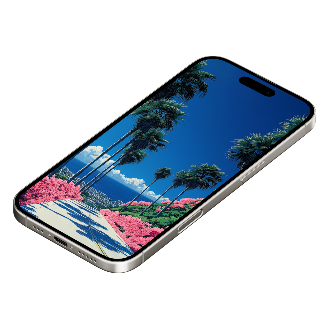 PINK AND PALMS MOBILE WALLPAPER