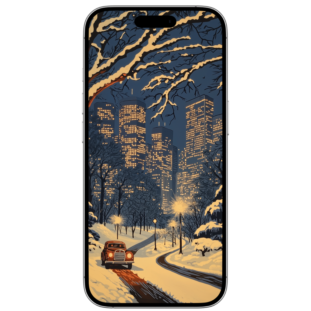 CHRISTMAS IN CENTRAL PARK MOBILE WALLPAPER