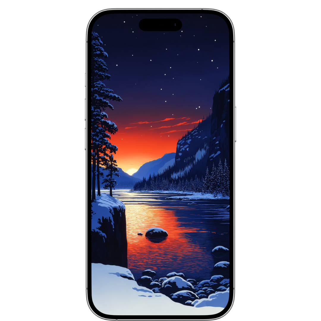 FROZEN ESTES LAKE MOBILE WALLPAPER