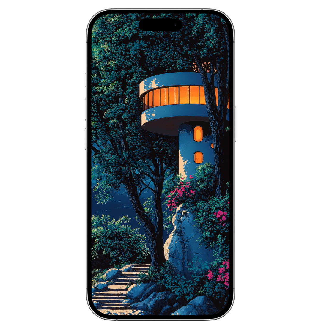 SPACE TREE HOUSE MOBILE WALLPAPER