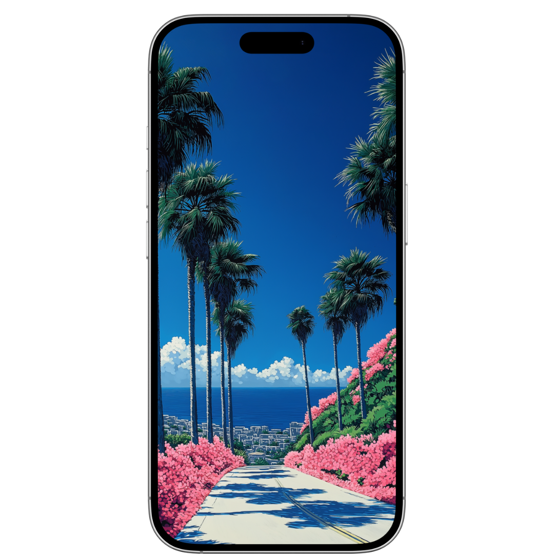 PINK AND PALMS MOBILE WALLPAPER