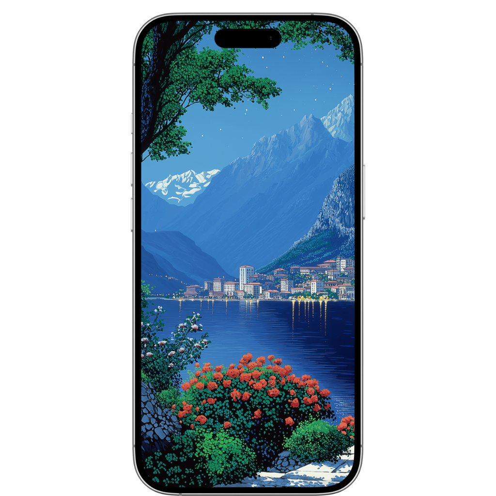 LAKE COMO PEAKS MOBILE WALLPAPER