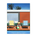 BACK TO SUMMER POOLSIDE POP ART CANVAS PRINT