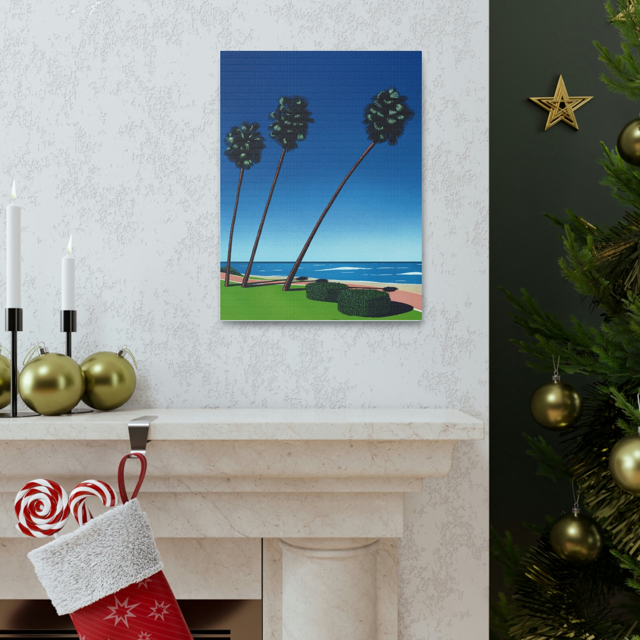 RETRO BEACH WALL CANVAS